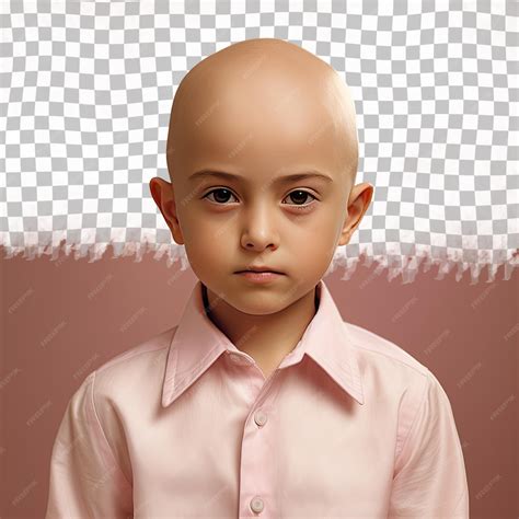 melancholic preschooler boy  bald hair   uralic ethnicity