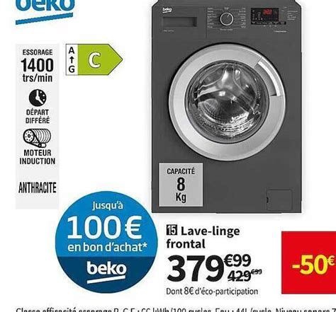 Promo Lave Linge Frontal Beko Chez Conforama