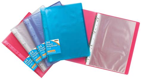 Tiger A4 Slim Clearview 4 Ring Binder Assorted Colour