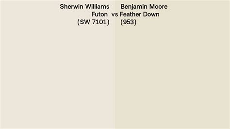 Sherwin Williams Futon Sw 7101 Vs Benjamin Moore Feather Down 953