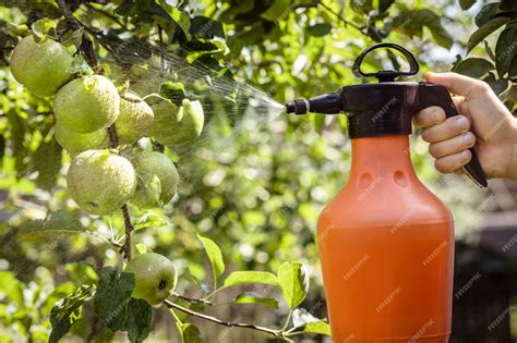 Premium Photo Apple Harvest Protective Spraying Apples Tree Against