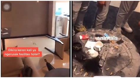 Viral Video Sekelompok Pemuda Rusak Fasilitas Hotel Ngaku Telah Bayar