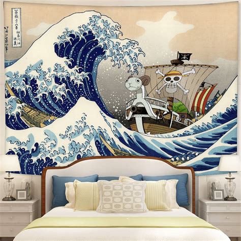 Japanese Art One Piece The Great Wave Tapestry Wall Hanging Room Decor