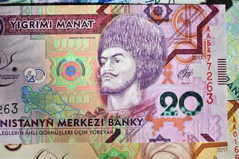 Some Current Banknotes of Turkmenistan Stock Image - Image of manat ...