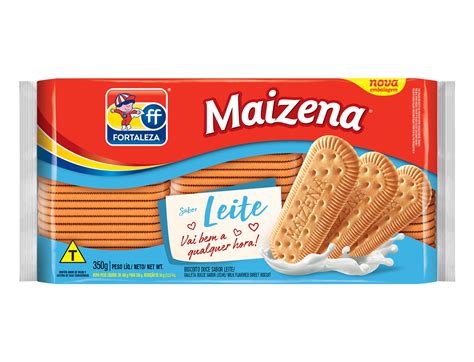 Biscoito Doce Maizena Sabor Leite Fortaleza 350g Marca Fortaleza