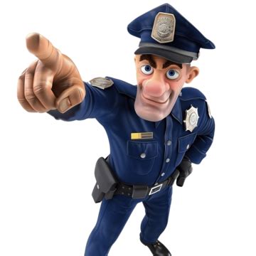 Policier Pointage Dessin Animé PNG Policier Officier De Police