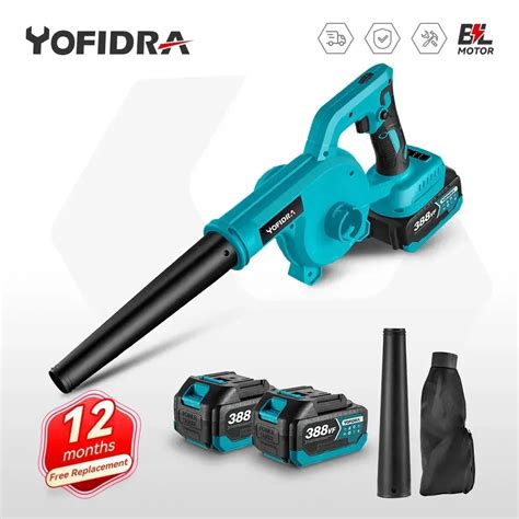 Yofidra Brushless Electric Blower 6 Gears Cordless Efficient Leaf Snow