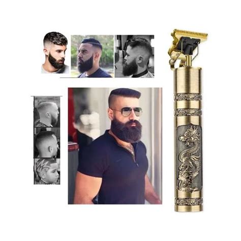 Maquina T Dragon Retro Ultra Afiado Barba Profissional Gold Dacar