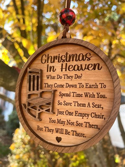 Memorial Ornament Empty Chair Christmas In Heaven Etsy