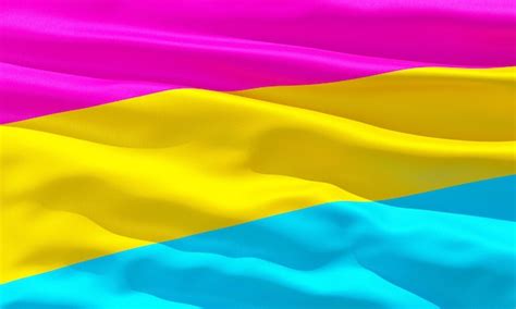 Bandeira Pansexual Vista De Perto Para O Mês Do Orgulho Lgbtqia