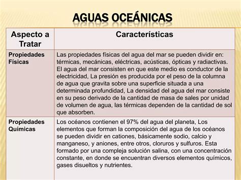 Aguas Oceanicas Y Continentales PPT