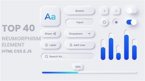 Top Neumorphism UI Design Using Html CSS Javascript Neumorphism