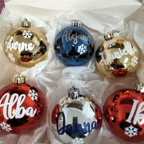 Bolas De Navidad Personalizada Con Nombre O Frase