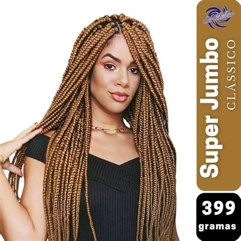 Jumbo Kanekalon Para Tranças Original Ser Mulher Pacote 399 Gramas