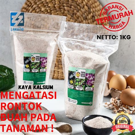 Jual Pupuk Cangkang Telur SECALUR Bersih Alami Organik Murah 1kg Untuk