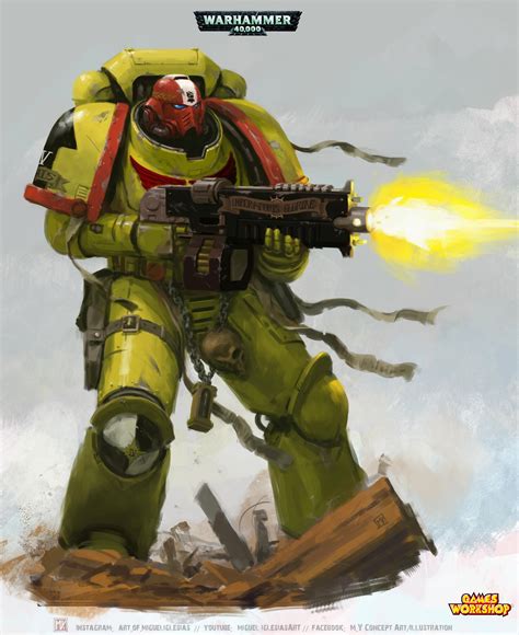 Space Marines Primaris Vignette Illustration By Miguel Iglesias R