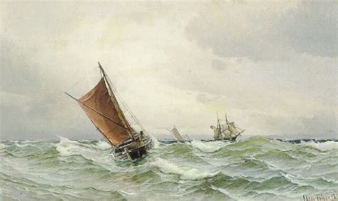 Marine Med Skibe P Havet By Vilhelm Victor Bille On Artnet