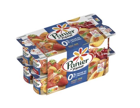 Yaourt 0 aux fruits panaché MG Panier de Yoplait 16 x 125 g Bam