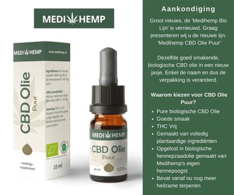 Cbd Olie Biologisch Medihemp Ml Gratis Verzending