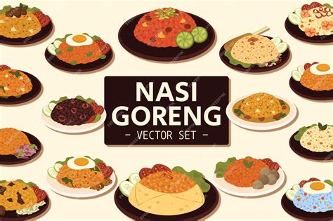 Premium Vector Nasi Goreng Vector Set