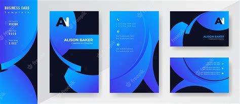 Premium Vector | Blue & black Gradient Color Professional business Template.