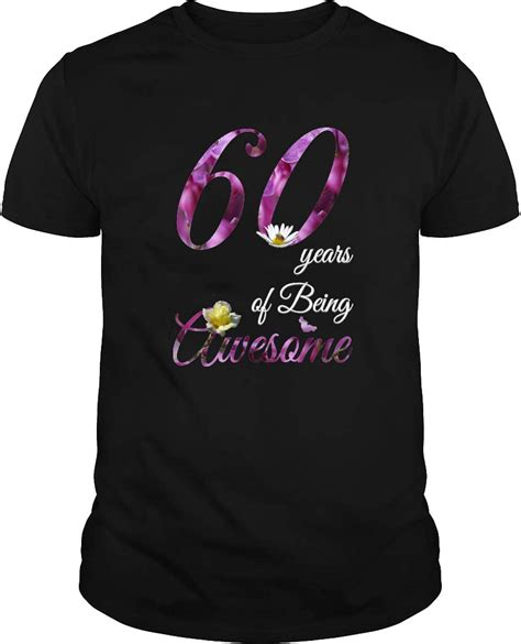 60 Year Old Shirt Awesome Floral 1961 60th Birthday T T Shirt The T Movie Mens Graphic T