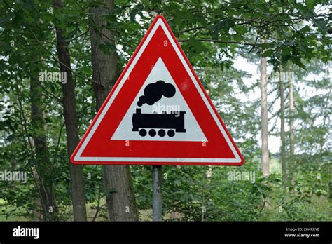 Unguarded Railroad Crossing Stock Photo Alamy