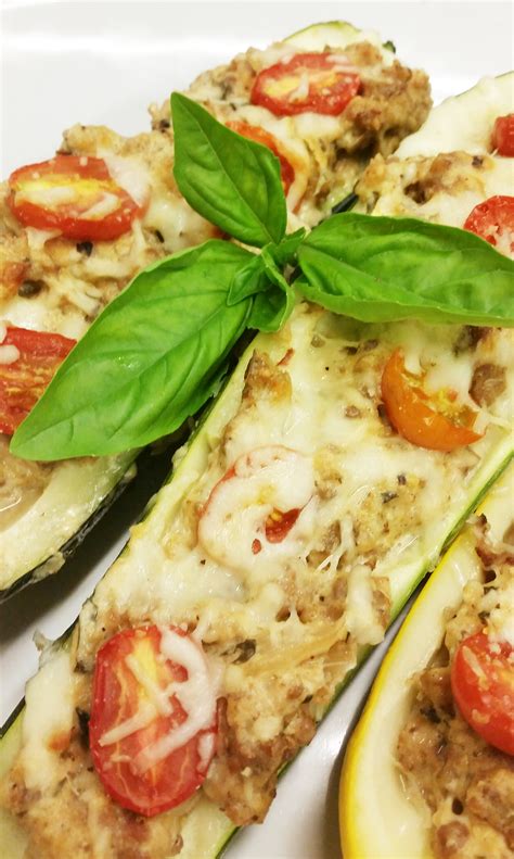 Italian Sausage Stuffed Zucchini Boats Recipes From A Monastery Kitchen