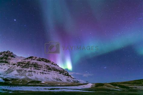 Northern Light Aurora Iceland by vichie81 Vectors & Illustrations with ...