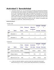 Actividad 3 Análisis pdf Actividad 3 Sensibilidad 1 Invesment