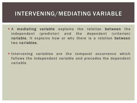 Mediating And Moderating Variables 5