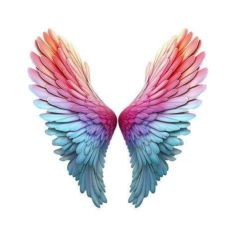 AI generated Angel wings ornament isolated on a transparent background ...