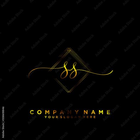 SS Initial handwriting logo vector Stock Vector | Adobe Stock