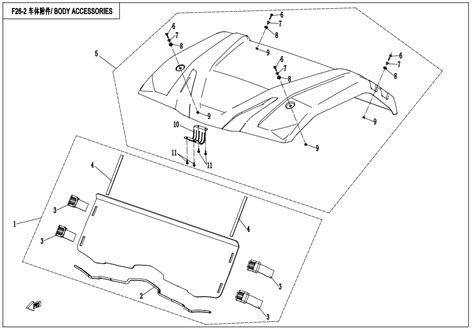 Diagram 2020 CFMoto UFORCE 500 CF500UU BODY ACCESSORIES F26 2