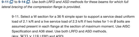 Solved 9 11 To 9 14 Use Both LRFD And ASD Methods For These Chegg