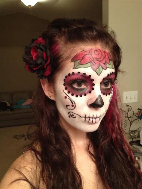 Dia De Los Muertos Makeup Idea シュガースカルメイク スカルメイク ハロウィーン メイク