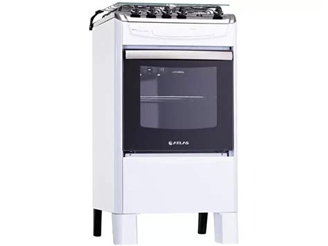 Fogao Atlas Bocas Automatico New Fastcook Branco Eletrolar Sua