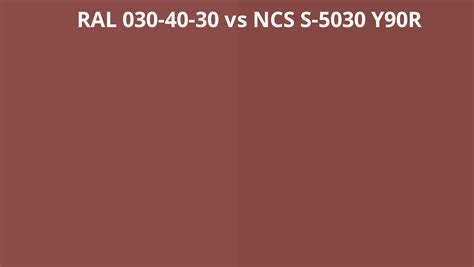 Ral 030 40 30 Vs Ncs S 5030 Y90r Ral Colour Chart Uk