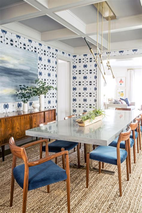 The Velvet Upholstered Midcentury Dining Chairs Pair Perfectly With The