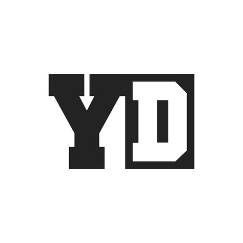 premium vector initial letter yd logo design template yd logo