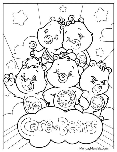 30 Care Bears Coloring Pages (Free PDF Printables)