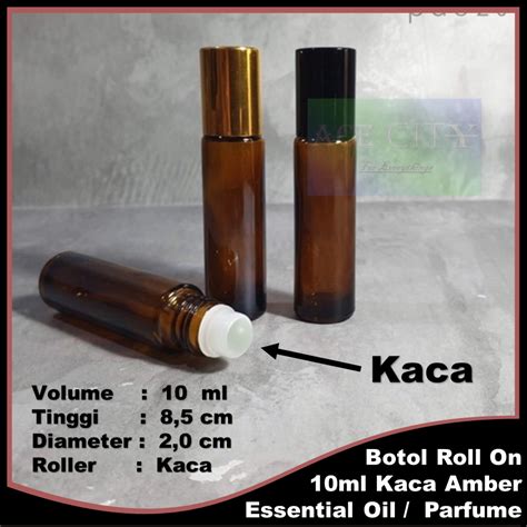 Jual Botol Roller On 10ml Kaca Essensial Oil Parfume Reffilable