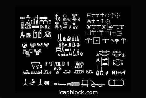 Outdoor Furniture Cad Block Collection In Dwg Icadblock