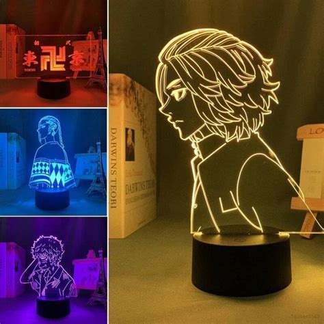 Hz Tokyo Revengers Night Light Lamp Led Touch Remote Acrylic Usb Anime