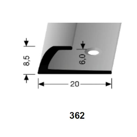 KÜberit Alu Abschlussprofil Typ 362 500 Cm Edelstahl F2