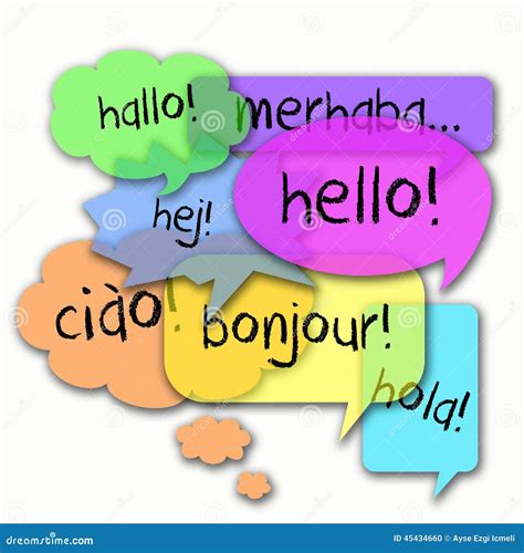 International Languages Hello Stock Illustration Illustration Of