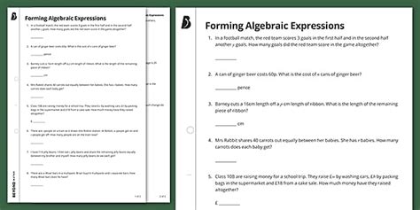 Write Algebraic Expressions