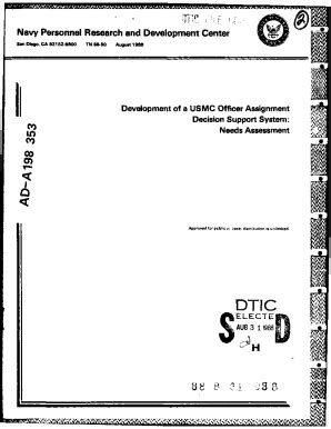 Fillable Online Development Of A Usmc Officer Assignment Decision