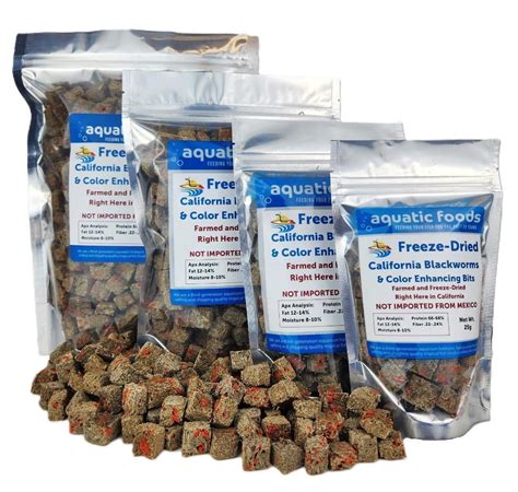 Aquatic Foods Inc Freeze Dried California Blackworms With Intense