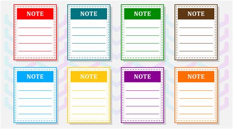 Notebook labels and notepad template. Vector design. 25796474 Vector ...